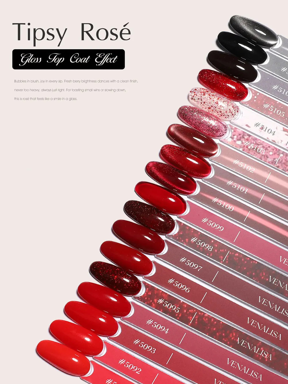 Venalisa 10ml HEMA TPO Free Red Cat Eye Gel Polish Soak Off UV LED Magnetic Nail Polish Diamond Top Long Wear Gel Varnish
