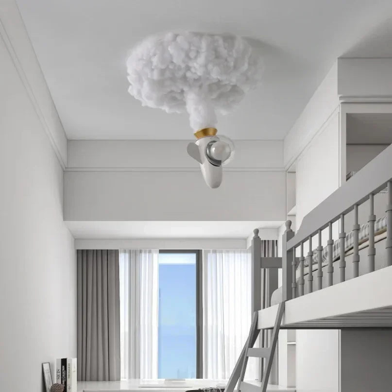 2025 Rocket Astronaut Ceiling Light For Bedroom Study Kids Nursery Modern Creative Led Cloud Led Lights Boys Children Room Light