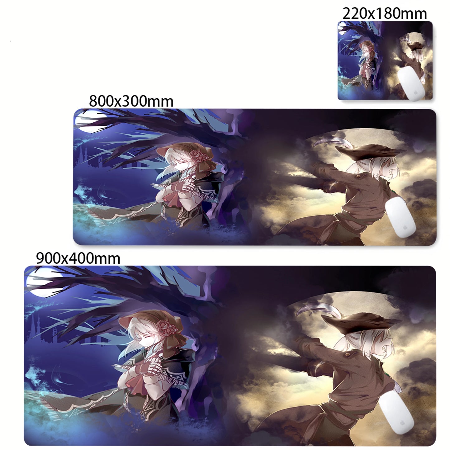 Cool New Bloodborne Gamer Play Mats E-sports Mousepad Large Gaming Mouse Pad Keyboards Table Mat Office Accessories Desk Rug