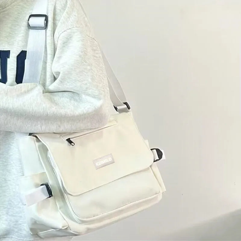 Top Quality Oxford Diagonal Cross Bag Youth Fashion Casual Version Ladies Canvas Shoulder Bag Solid Color Women Messenger Bags