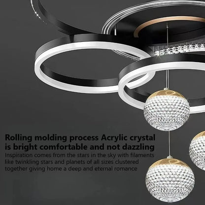 Modern Luxury LED Ceiling Chandeliers Lamps Design Creative Suspension Pendant Lights Home Decor Items Living Room Bedroom Villa
