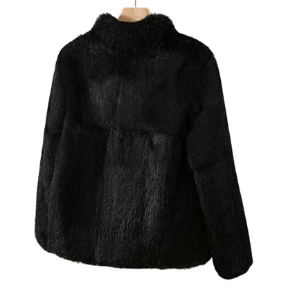 2024 Natural Rabbit Fur Coat Women Winter Jacket Real leather and fur promotion clothing Female On Offer