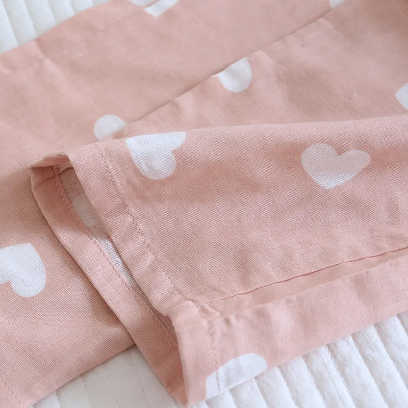 Pure cotton gauze Thin Japanese kimono Nursing pajamas Pregnant women's home clothing