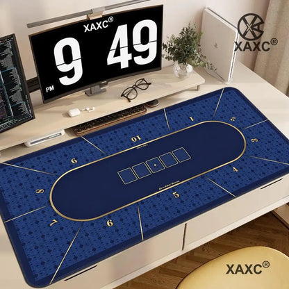 Texas Hold 'Em Poker Design Mouse Pad Desk Mat Gaming Mats Non-Slip Stitched Edge PC Accessories Keyboard Card Mat HYBXXC