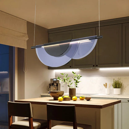 Nordic Blue Amber Acrylic Pendant Lights Living Room Makaron Hanging Lamp for Bedroom Dinning Room