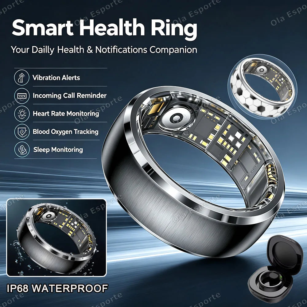 New Incoming Call Vibration Reminder Smart Ring 2026 Gesture Control Messages Alarms Health Monitor Sports Smartring Men Women