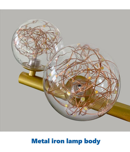Line Glass Ball Pendant Lights Nordic LED Energy-Efficient Hanging Ceiling Lamp with Adjustable Cord for Dining Room Living Room
