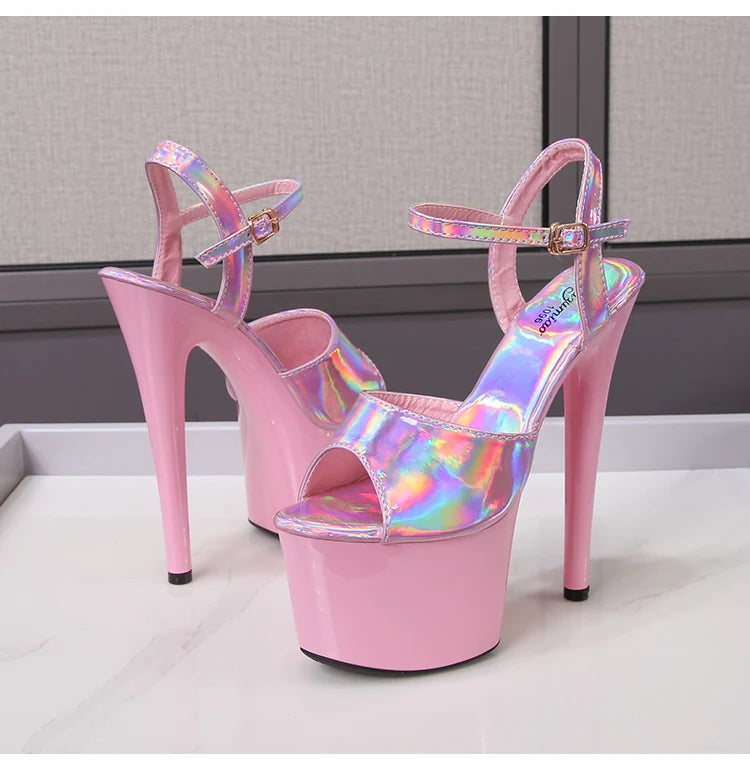 Platform Shoes for Women 2023 Designer Luxury Strip Pole Dance Heels Dance Shoes Red Pink Sandals Women Summer Elegant 20cm High