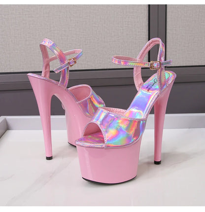Platform Shoes for Women 2023 Designer Luxury Strip Pole Dance Heels Dance Shoes Red Pink Sandals Women Summer Elegant 20cm High