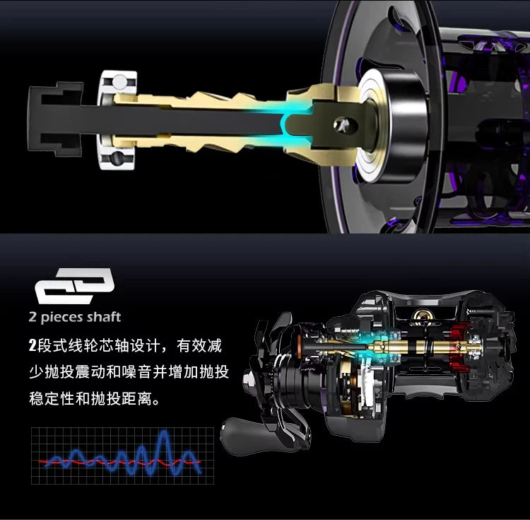 Haibo 26 NEW ARISE AIR Fishing Reel 142g 7.2:1 8.3:1 Carbon Fiber Frame & Side Cover 11B+1RB Micro Baitcasting