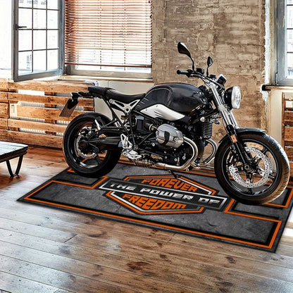 VIKAMA Motorcycle Garage Floor Mat Non-slip Wear-resistant Racing Display Carpet Indoor Outdoor Home Floor Protection Decor