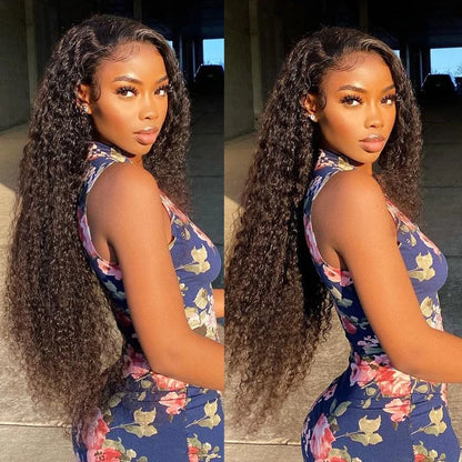 Geeta Curly Drawstring Wigs 13x6 Kinky Curly Lace Front Wig 13x4 Human Hair Lace Frontal Wigs Human hair for Women 4x4 5x5 Wig