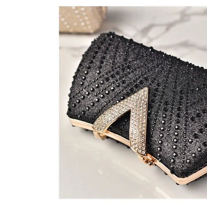 Diamond Silver Shoulder Bags for Women Wedding Inspired Designer Handbags 2026 Luxury Quality V Hasp Rhinestone Crossbody Bags