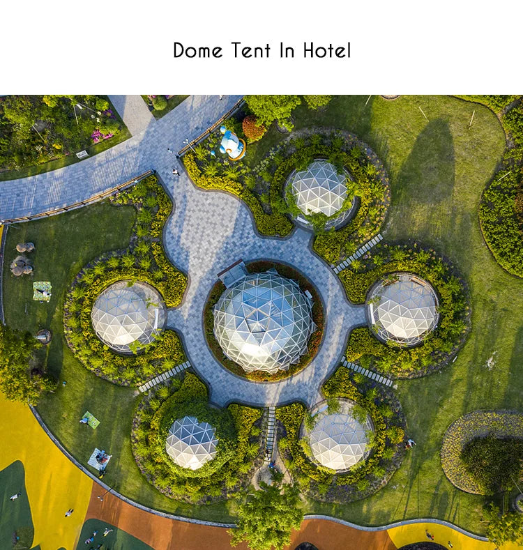 Luxury PVC Geodesic Dome Tent for Outdoor Glamping for Families on Vacation Events Camping in Iceberg Surroundings