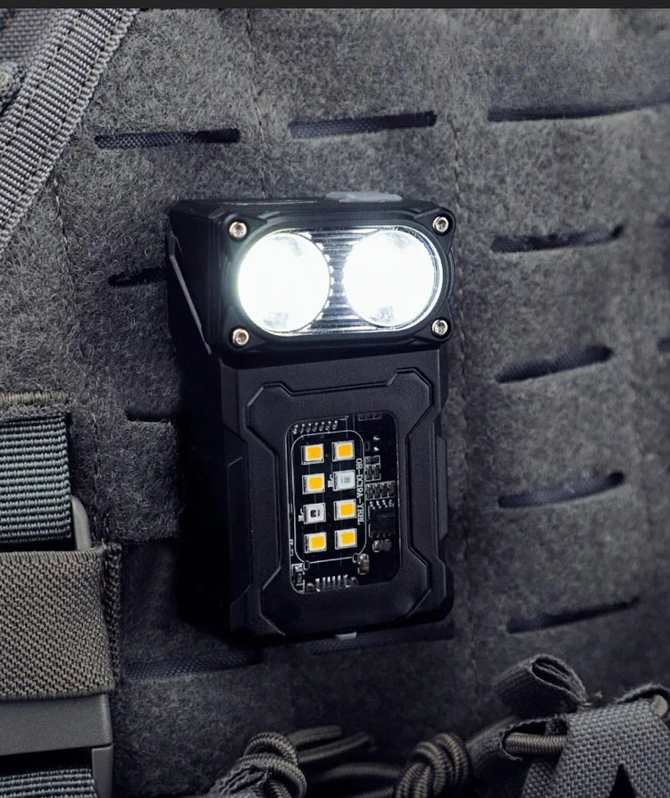 Tactical Portable Work Light EDC Flashlight Tool Mini LED Flashlight Outdoor Camping Hiking Tool MOLLE Flash Light Rechargeable
