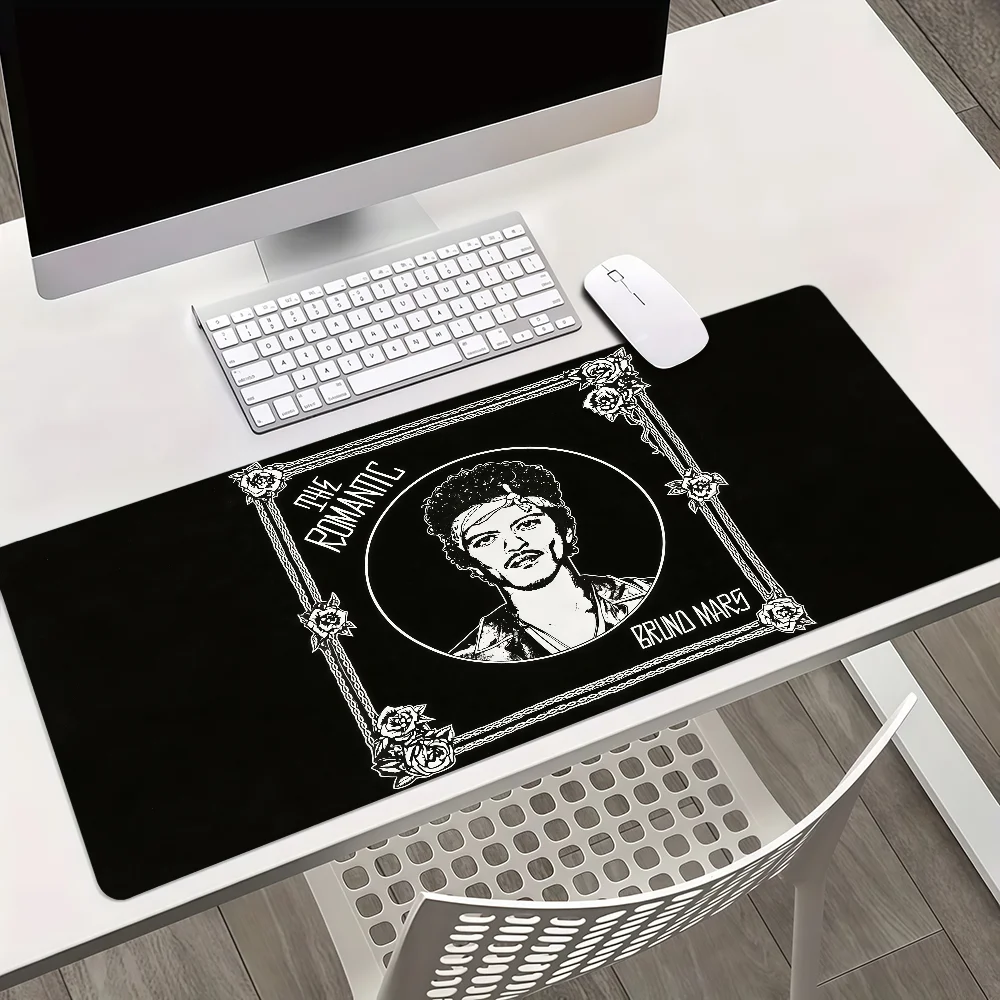 Singer B-Bruno Mars Mouse Pad Large Non-slip Lockedge Desktop Computer Desk Mat Keyboard Writing MousePad Office Gamer Student