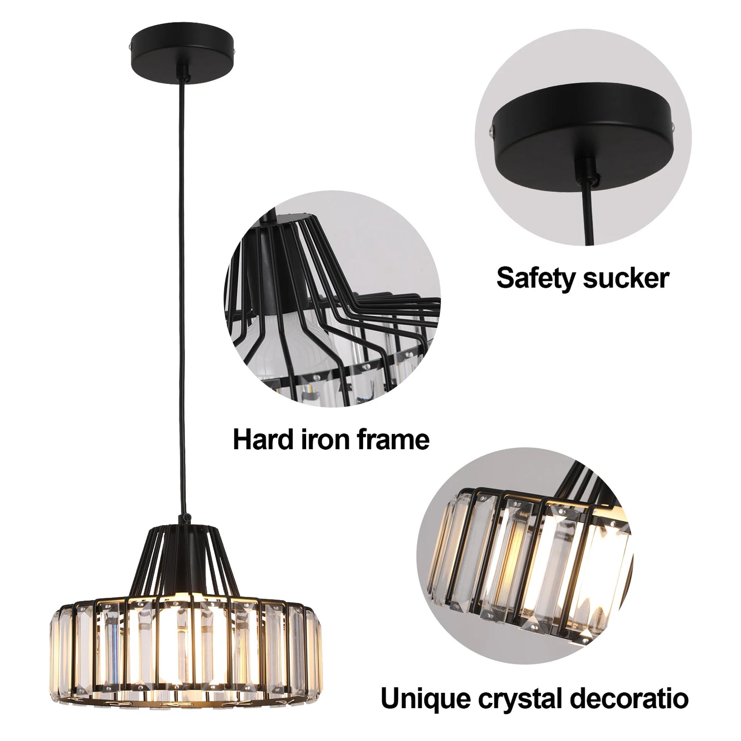 Crystal Pendant Lights Indoor Bedroom Ceiling Chandeliers Lamps Nordic Loft Loby Hanging Light Fixture Hotel Hall Decor Led Lamp