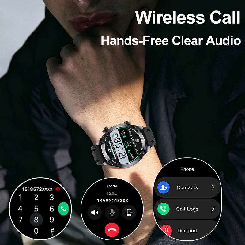 2026 new business men's smart watch 1000 mAh battery with compass altitude pressure IPX8 waterproof call sports health watch