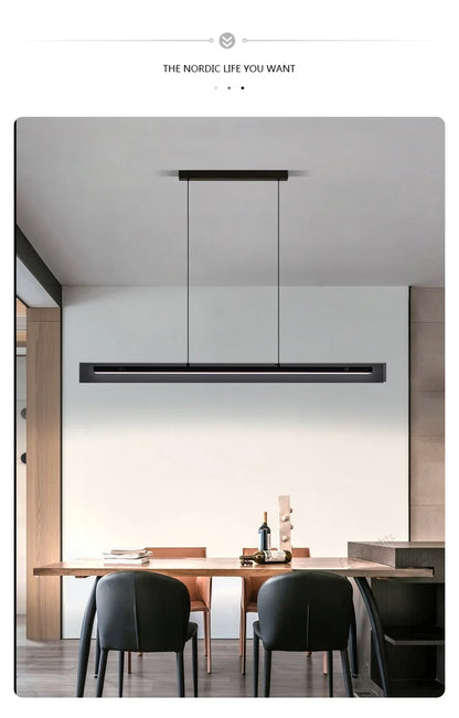 LED Chandelier Pendant lights restaurant lights Nordic modern minimalist office long bar dining room chandeliers kitchen lamps