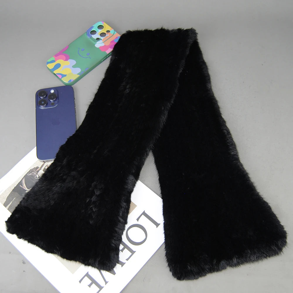 2025 Lady Luxury Authentic Mink Fur Shawl Scarf Winter 100%Natural Mink Fur Real Scarf Shawl Fashion Genuine Mink Fur Ponchos