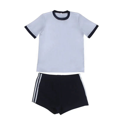 Japanese College Physical Education Sports School JK Uniform Gym Set Volleyball T Shirt Shorts Girl Women Jersey Gymnastics Suit