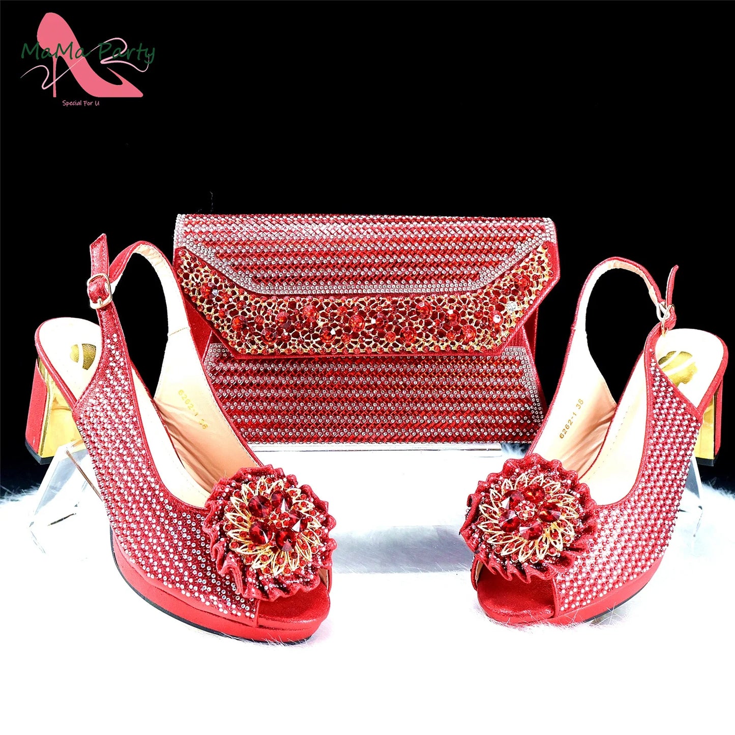 Mature Italian Women Shoes Matching Bag Set in Green Color 7 CM Comfortable Heels with Plaform Elegant Peep Toe Sandals