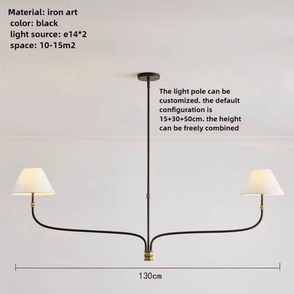 2025 Mid Century Chandelier Minimalist Wrought Iron Light Designer Black Amd Gold Lights Country Hall Bedroom Dining Room Lighti