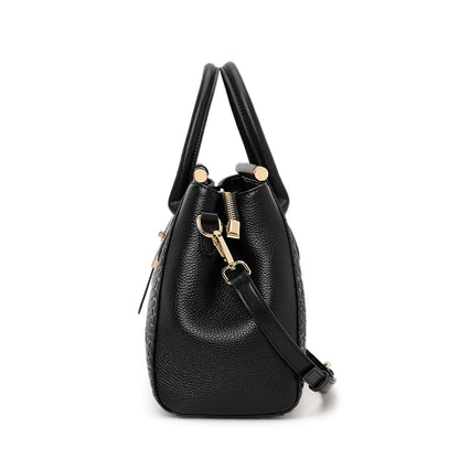 Aidrani Genuine leather women's handbag, fashion crocodile pattern design, high-end luxury cowhide bag large capacity