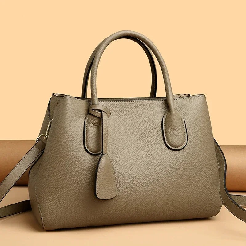 Genuine Leather Large Capacity 3 Layers Women Totes Designer Ladies Shoulder Crossbody Bags Fashion Female Handbags Sac A Main