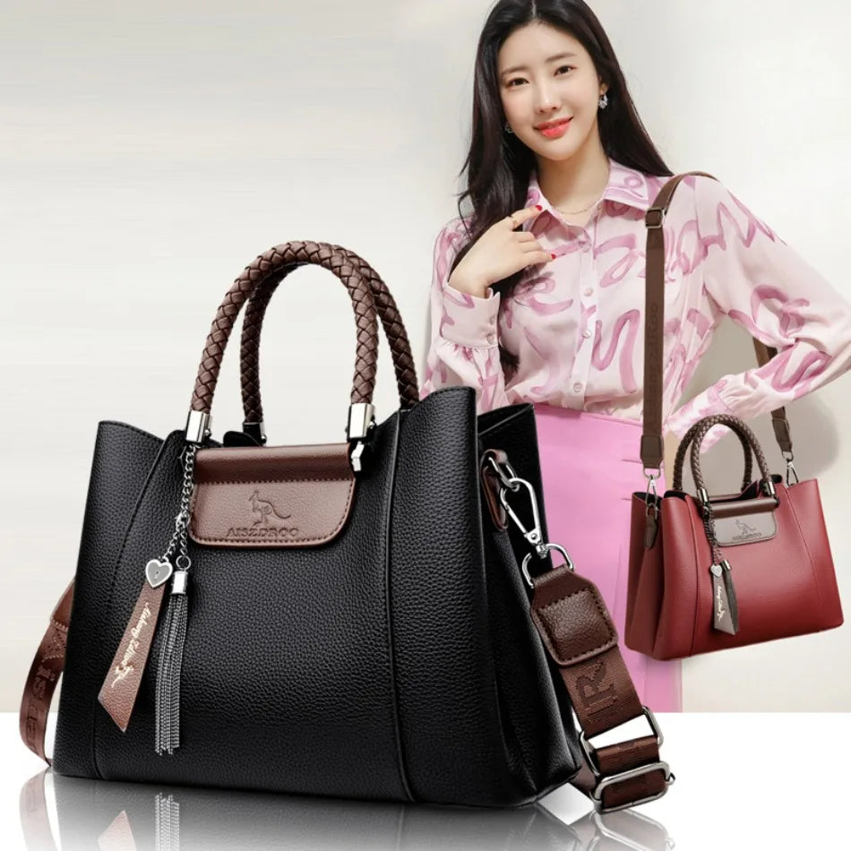 Designer Shoulder Hand Bags for Women Sac Woven Handle High Quality Leather Casual Tote Luxury Women Bags Handbag Crossbody Sac
