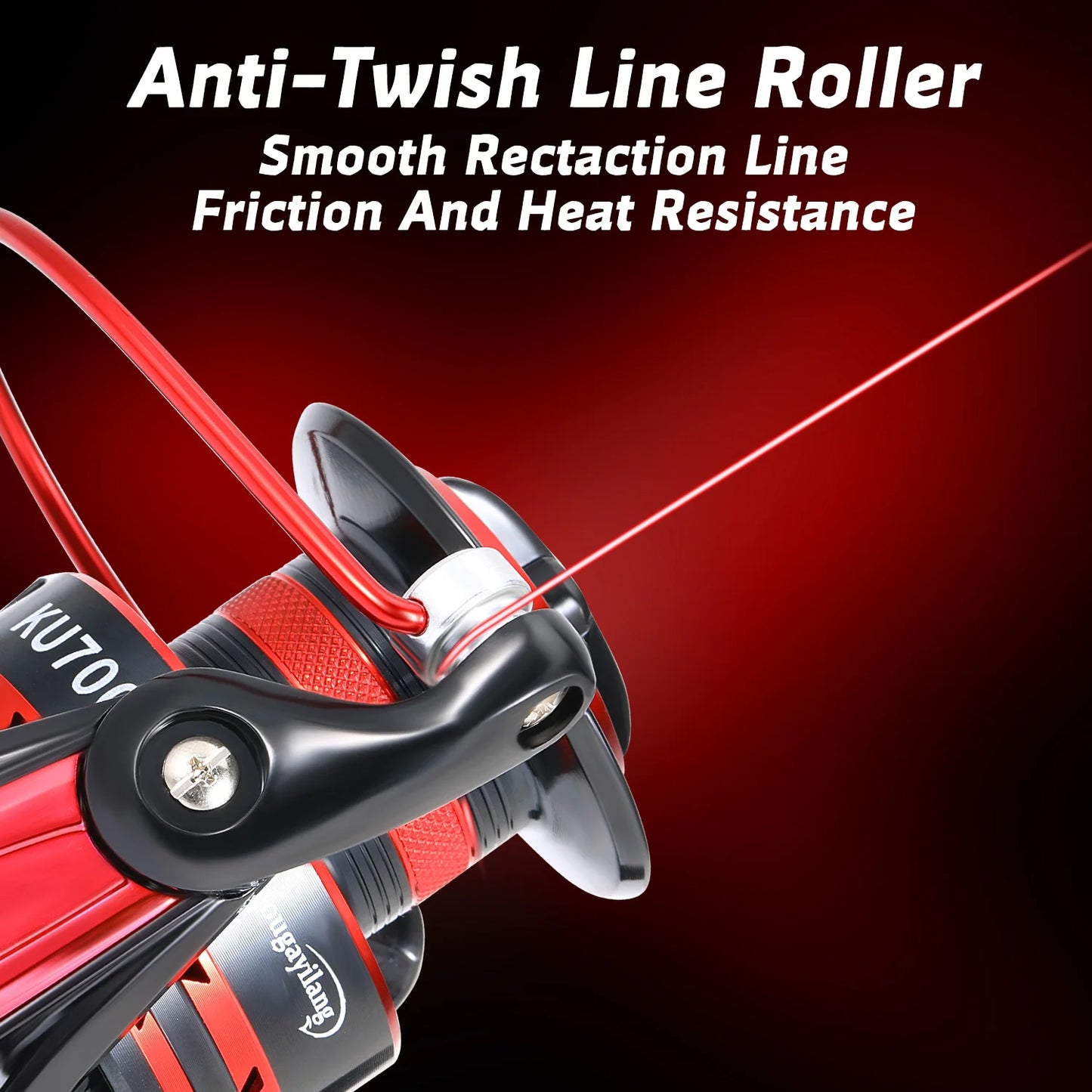 Sougayilang Spinning Fishing Reel 1000-7000 Series 5.2:1 Gear Ratio Aluminum Spool Ultra Smooth Reel Max Drag 20kg Fishing Tool