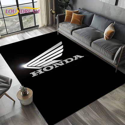 Racing Car H-HONDA HRC Motorcycle Carpet Rug for Living Room Bedroom Home Sofa Decoration,Kids Area Rug Non-slip Floor Mat Gift