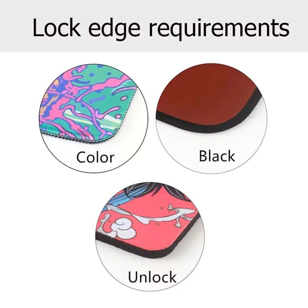 One Piece Extended Desk Mat Luffy Keyboard Mousepad Gaming Mouse Pad With Stitched Edge Non-Slip Carpet for Office Home Computer