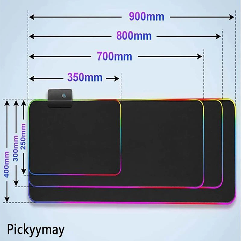 Sexy GirlLED Gaming Mousepads Large Backlight Desk Mat Non-Slip Gamer Mousepad Locking Edge RGB Mouse Pad Luminous Mouse Mat