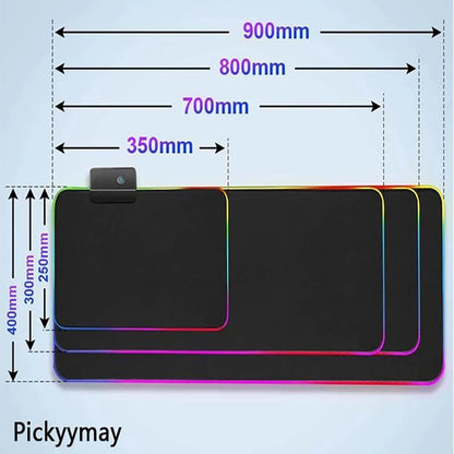 Sexy GirlLED Gaming Mousepads Large Backlight Desk Mat Non-Slip Gamer Mousepad Locking Edge RGB Mouse Pad Luminous Mouse Mat