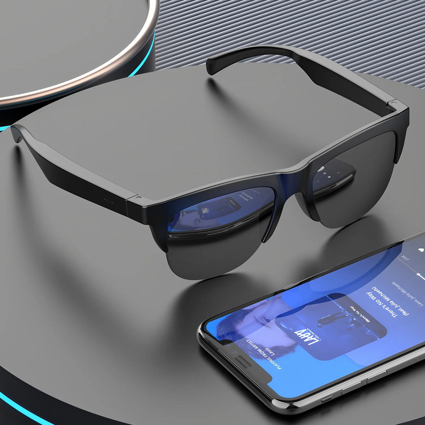 TWS Bluetooth Headphones Smart Glasses Binaural Music Touch Earphones With Microphone Audio Sunglasses Call for All Smartphone