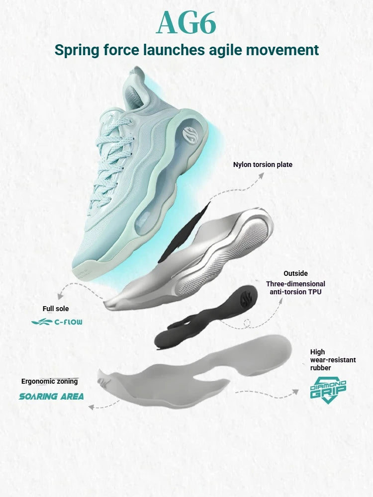 361 Degrees AG6 Aaron Gordon Men Basketball Shoes New Trendy Professional Anti-slip Shock-absorbing Male Sneakers 572611102