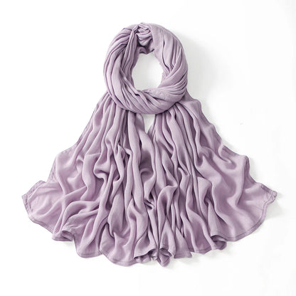 Muslim Modal Hijab Rayon Cotton Shawls For Women Plain Scarf Big Size Headscarf Islamic Turban Headband 190*85cm