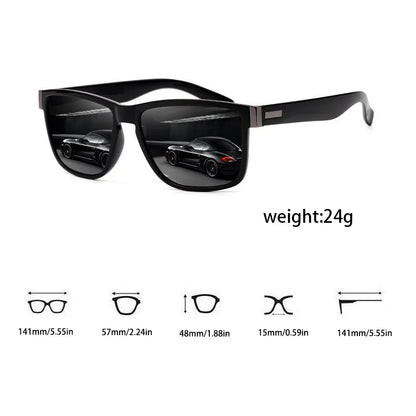 Fashion Classic Square Sunglasses Men Women Driving   Fishing Colorful Trendy Lightweight Outdoor Goggles