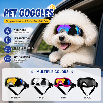 1pc UV Protective Goggles for Dogs Cat Sunglasses Cool Protection Eyewear for Small Medium Dogs Outdoor Riding Pets Accessorie