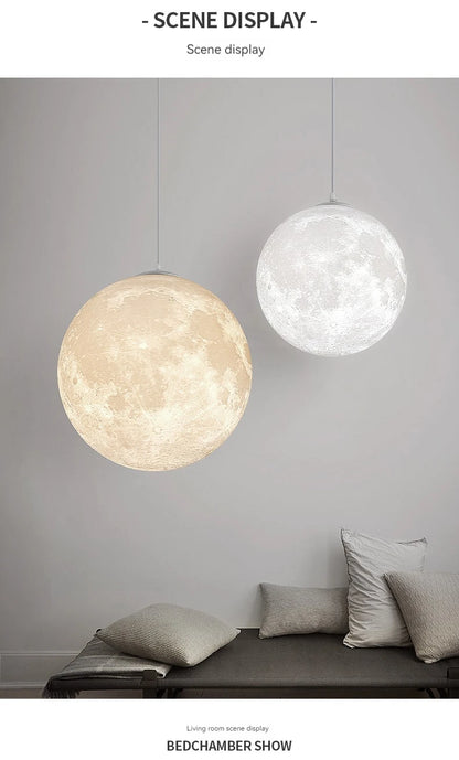 Full Moon Chandelier Pendant Light LED Lamp for Living Dining Room Bedroom Bar Table Lights Hanging Lighting Fixture