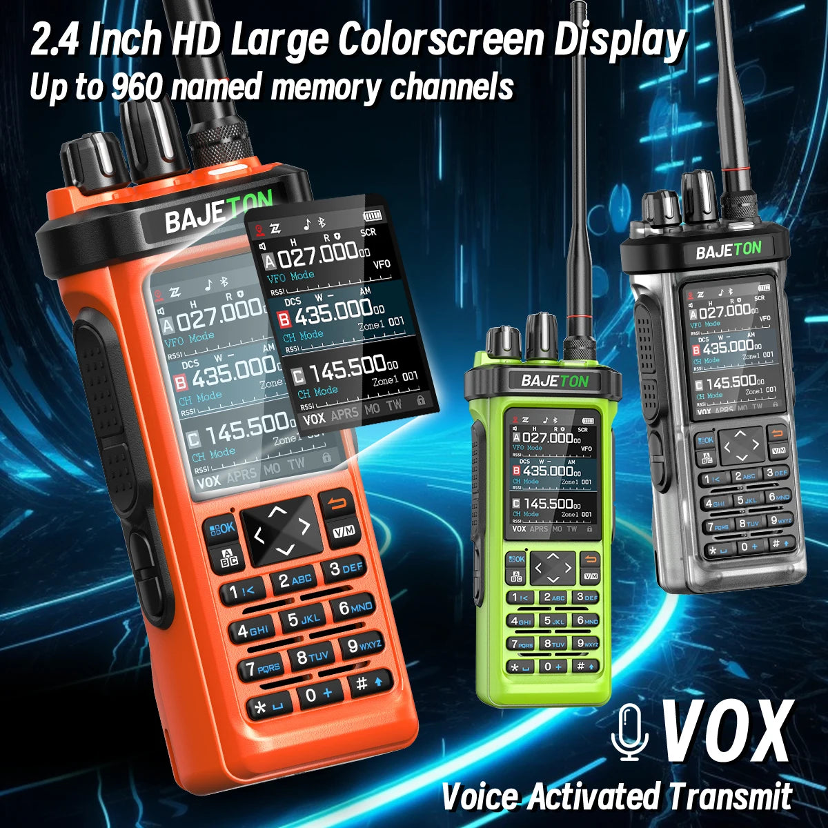 BAJETON BJ-9000 Walkie Talkie Bluetooth Programming GPS APRS 10W CB/SSB/HF Wireless Copy Frequency For RT-950PRO RT-950 Radio