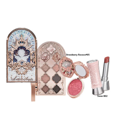 Flower Knows Makeup Set Box Full Swan Bear Garden Collection Embossed Blush Shine Lipstick Kit Foundation  All in Maquiagem Kit