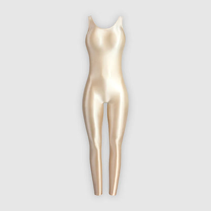 XClocKNYoung satin glossy Skin Bodysuit sports yoga Jumpsuits XClocKNYoung high Stretch satin glossy bodysuit