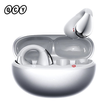 QCY Crossky C30S Open Ear Wireless Earphones Hi-Res with LDAC Ear Clip Earbuds Bluetooth 6.0 Clip On OWS Sports Headphones 40Hrs