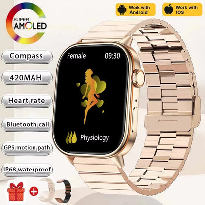 2026 New Multifunctional Smartwatch Women Gift Built-in GPS Bluetooth Call Music Fitness Sports Bracelet Sleep Monitor Watch Lad
