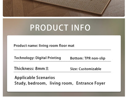 Large Area Carpet For Living Room Rug Bedside Bedroom Floor Mat Loop Pile TPR Non-Slip Waterproof Rugs 카페트 거실 대형 Alfombra Salón
