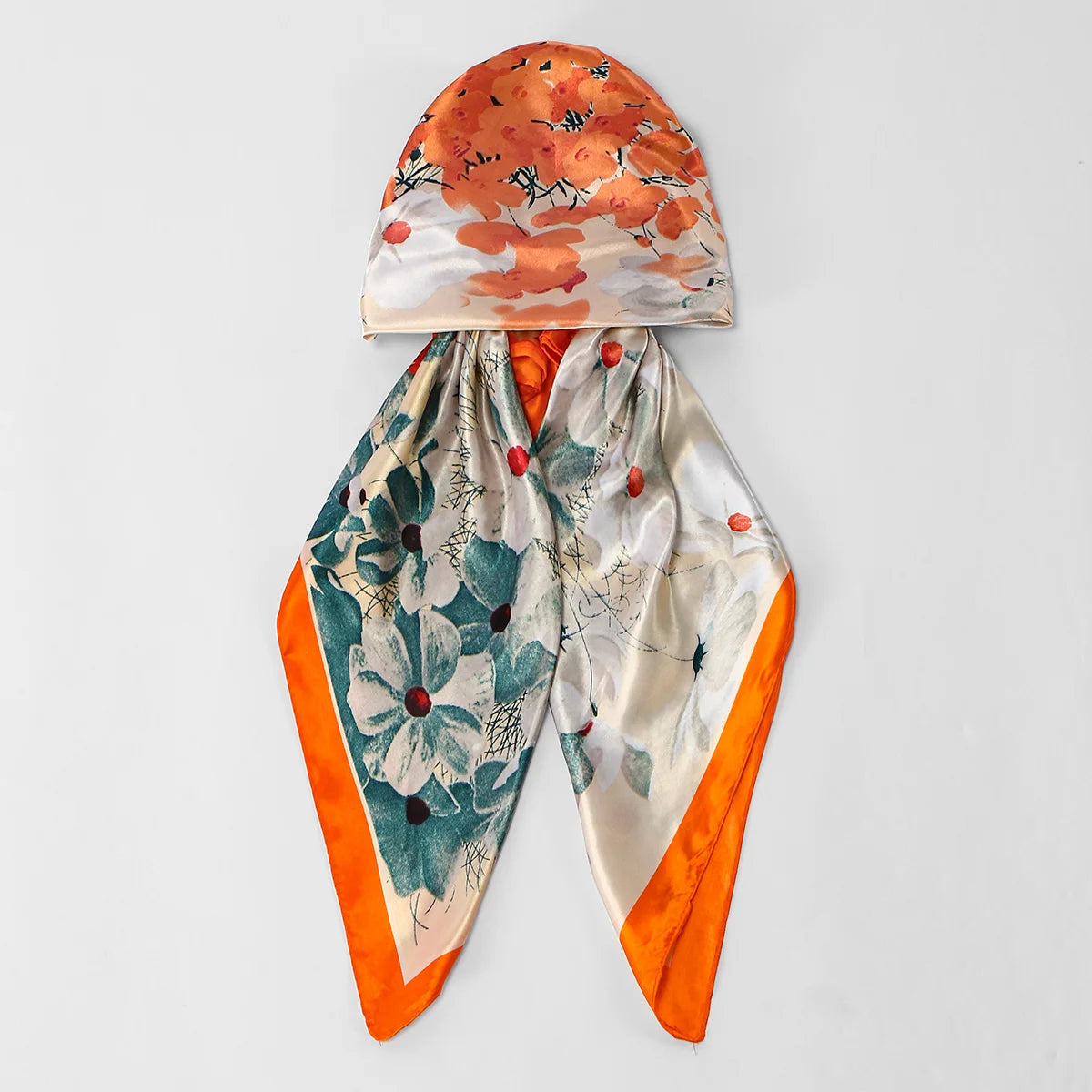 New Muslim Satin Silk Instant Hijabs Scarf Printed Turban Thick Hijab Cap Night Cap Women Ramadan Elastic Satin Hair Bonnet Eid