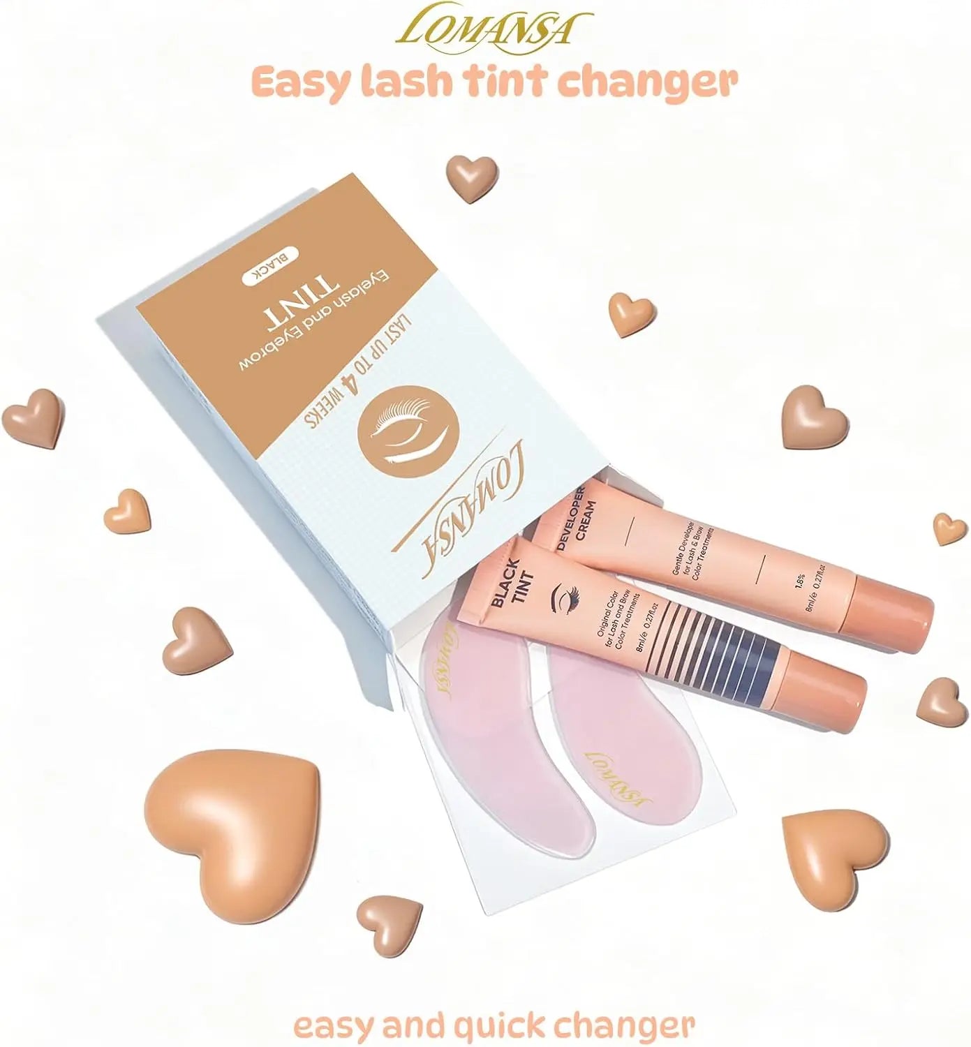 Lomansa New Lash Color Kit Eyelash Eyebrow Dye Tint Kit Brow Enhancer Mascara Lift Tinting Tattoo Eyes Makeup Tools