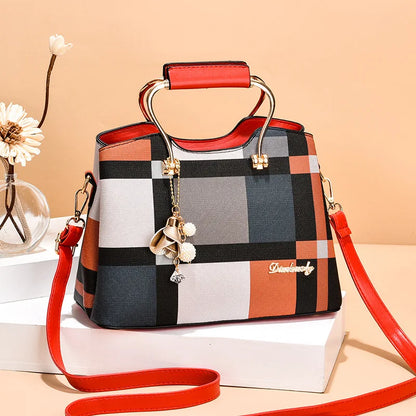 Luxury Design Messenger Bags Women PU Leather Purse and Handbags for Women Vintage Plaid Ladies Travel Crossbody Shoulder Bag